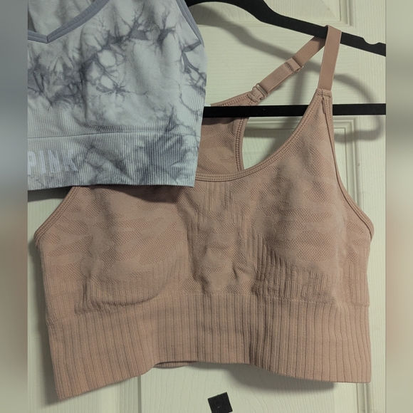 BUNDLE! 3 Racerback Active Sports Bras Workout Gym Set L/XL Compression Unlined - Picture 4 of 7